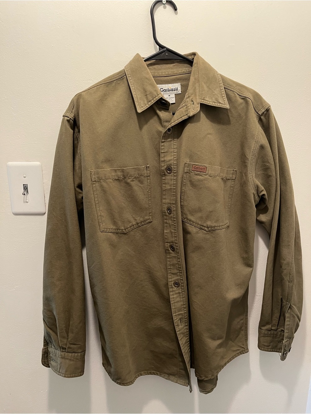 Carhartt Men's Olive Green Lightweight Shirt Jacket